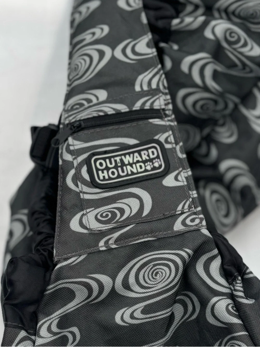 Outward Hound PoochPouch Dog Sling Carrier Gray Spiral Small Pet Up to 15 lb